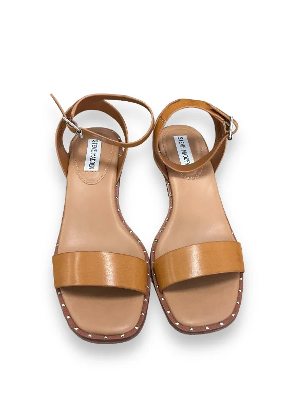 Comfortable Winter Sneakers Sandals Heels Wedge By Steve Madden In Brown, Size: 9