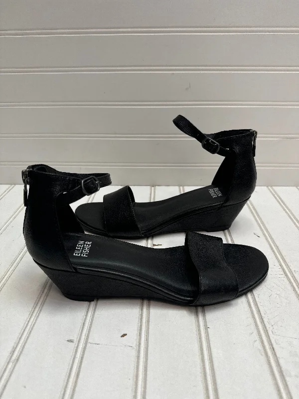 Casual Winter Shoes Sandals Heels Wedge By Eileen Fisher In Black, Size: 7
