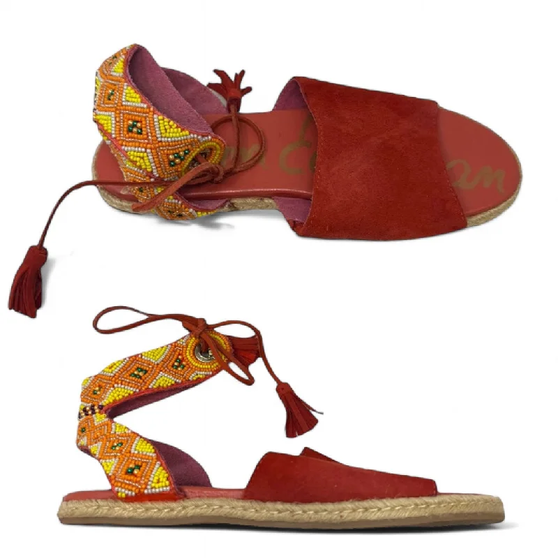 Trendy Boots Online Shae Sandal in Coral Designer Sam Edelman, Size 7.5