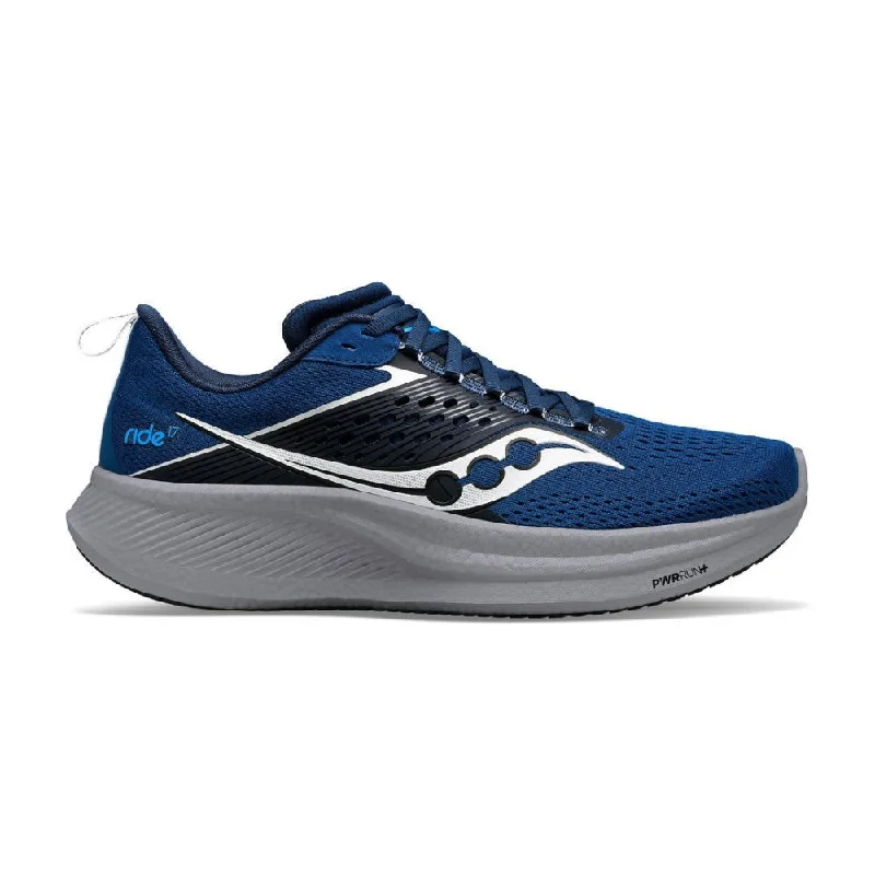 Best Dress Shoes Saucony Men's Ride 17 - Tide/Silver (Wide Width)