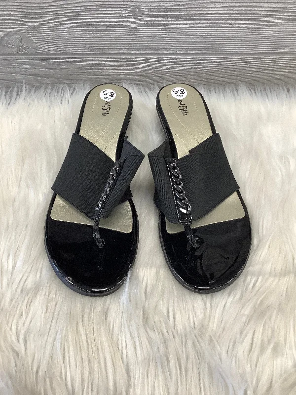 Luxury Hiking Shoes Sandals Heels Stiletto By East 5th In Black, Size: 8.5
