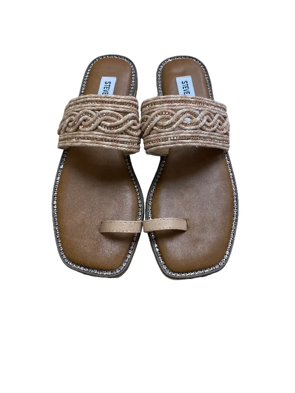 Outdoor Running Shoes Sandals Flip Flops By Steve Madden In Brown, Size: 5.5