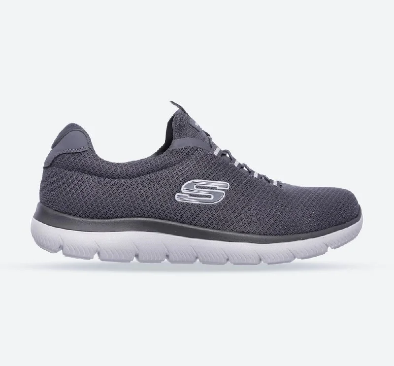 Comfortable Snow Sneakers Men's Wide Fit Skechers 52811 Summits Slip On Sports Sneakers - Charcoal Comfortable Snow Sneakers Men's Wide Fit Skechers 52811 Summits Slip On Sports Sneakers - Charcoal