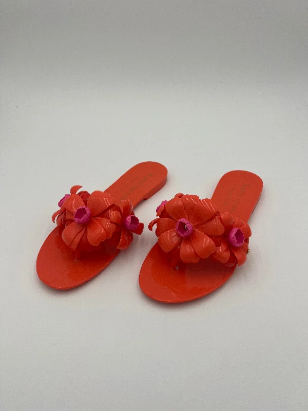 Running Footwear Sale Sandals Designer By Kate Spade In Orange, Size: 8