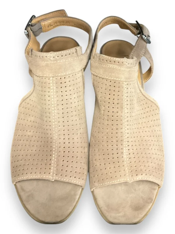 Best Work Boots Sandals Heels Block By Franco Sarto In Taupe, Size: 8.5