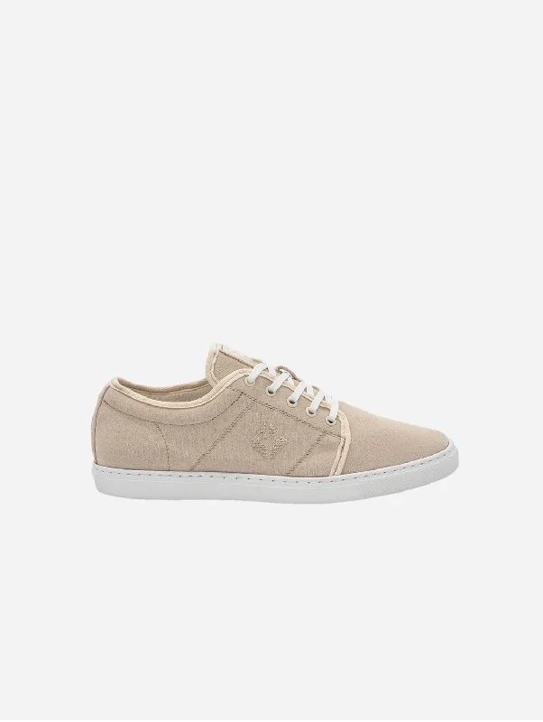 Casual Running Sneakers Gaia Unisex Recycled Canvas Vegan Sneakers | Beige