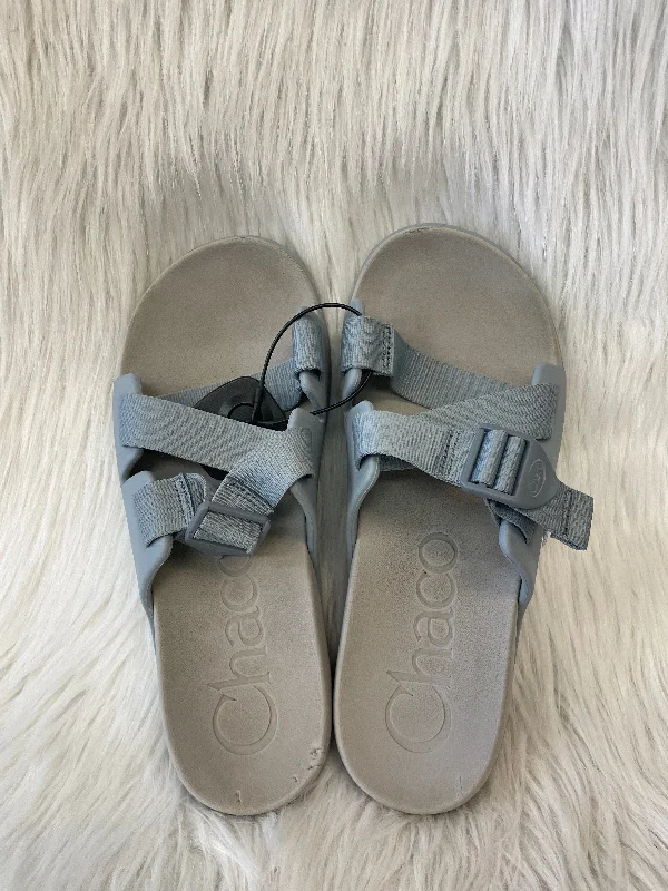 Comfortable Heeled Shoes Sandals Sport By Chacos In Blue, Size: 10