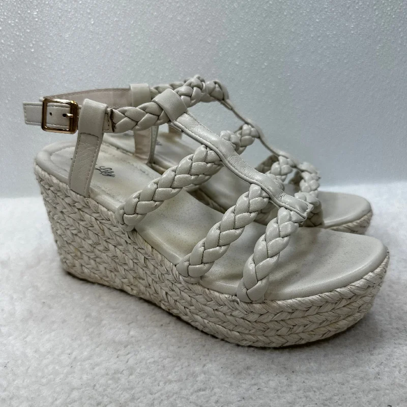 Comfortable Loafers For Women Sandals Heels Wedge By Pink Lily In Cream, Size: 10