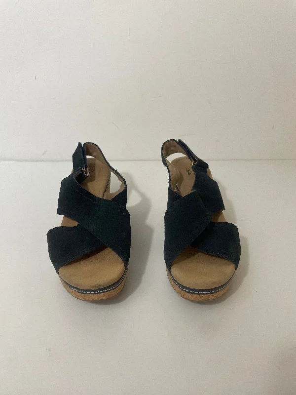 Best Sneakers For Work Sandals Heels Block By Clarks In Navy, Size: 9