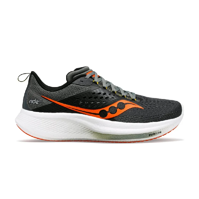Comfortable Winter Sandals Saucony Men's Ride 17 - Shadow/Pepper (Wide Width)