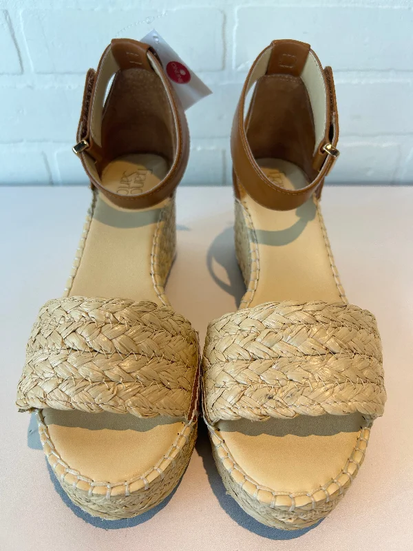 Fashionable Sneakers Collection Sandals Heels Wedge By Franco Sarto In Cream, Size: 10