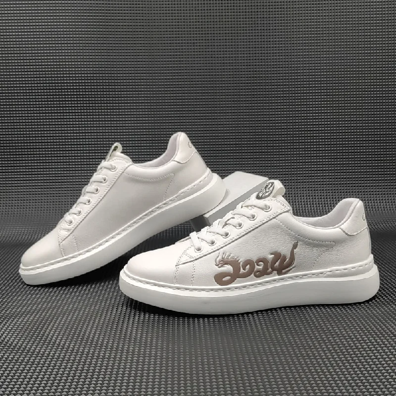 Best Hiking Boots For Winter Men 2024 Fashion Leather Print Flat Casual Sneakers