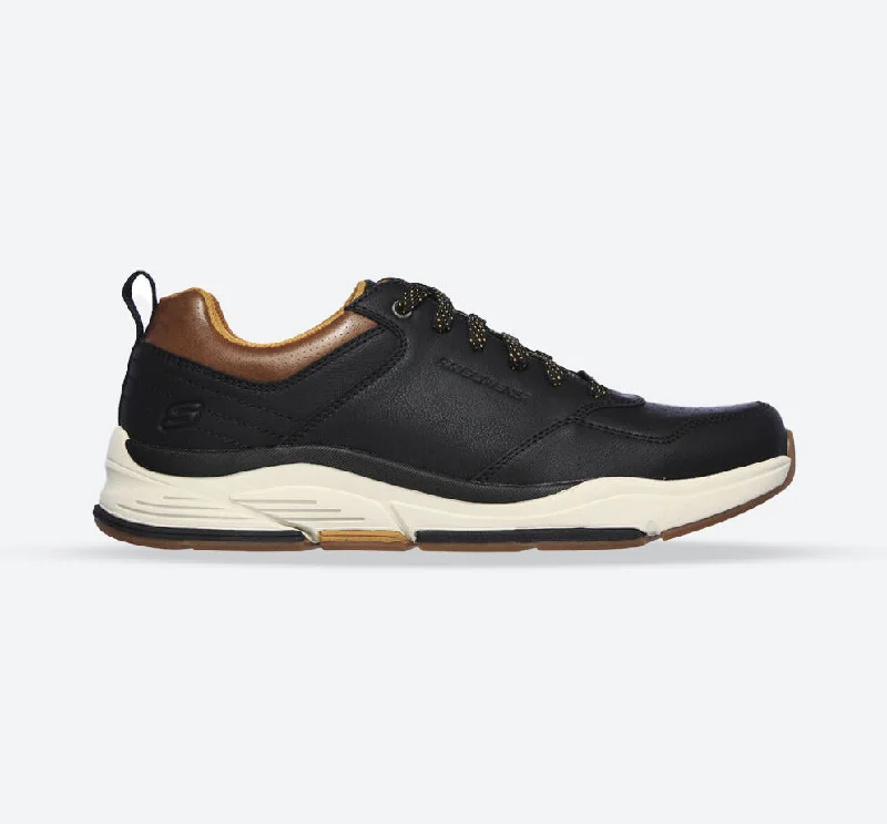 Designer Sneakers For Sale Men's Wide Fit Skechers 66204 Benago Treno Walking Sneakers - Black Designer Sneakers For Sale Men's Wide Fit Skechers 66204 Benago Treno Walking Sneakers - Black
