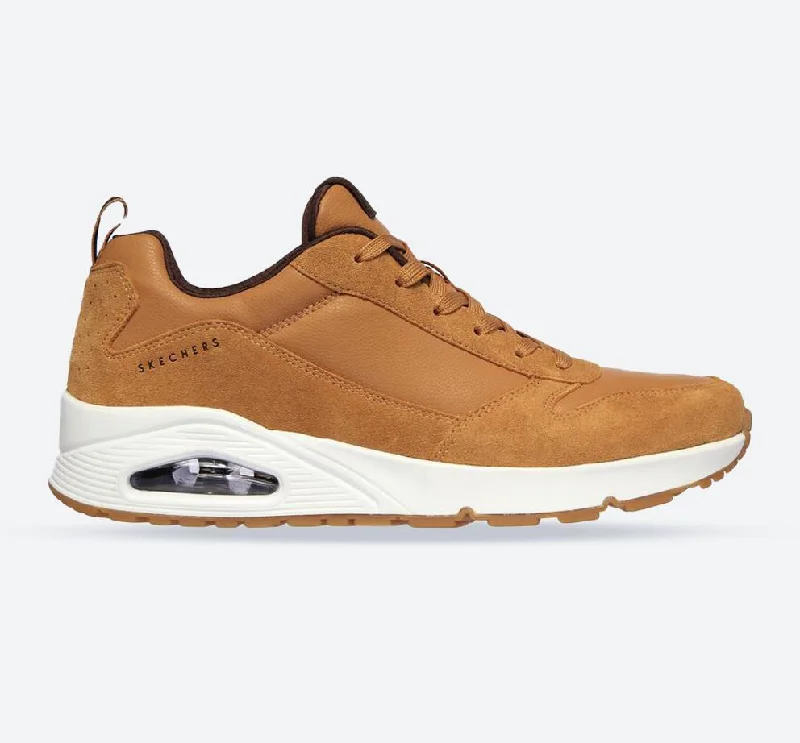 Luxury Sneakers For Sale Men's Wide Fit Skechers 52468 Uno Stacre Relaxed Fit Sneakers