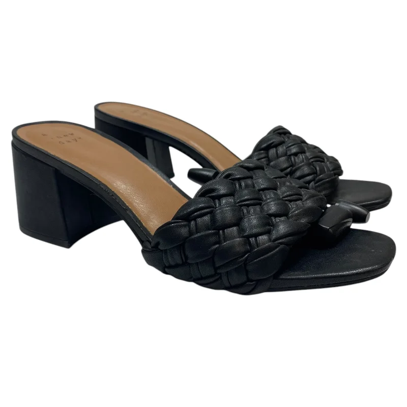 Affordable Hiking Shoes Sandals Heels Block By A New Day In Black, Size: 8