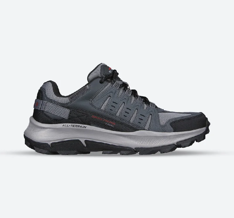 Luxury Leather Sneakers Men's Wide Fit Skechers 237501 Equalizer 5.0 Trail-Solix Walking Sneakers - Charcoal/Black Luxury Leather Sneakers Men's Wide Fit Skechers 237501 Equalizer 5.0 Trail-Solix Walking Sneakers - Charcoal/Black