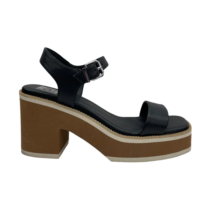Stylish Running Sneakers Sandals Heels Block By Dolce Vita In Black & Brown, Size:10