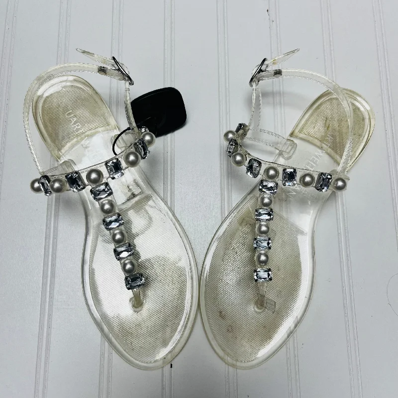 Casual Sports Footwear Sandals Flip Flops By Stuart Weitzman In Clear, Size: 8