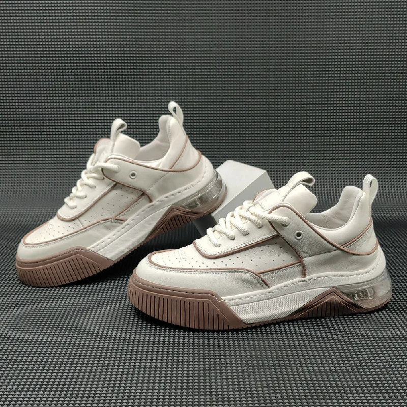 High Quality Sneakers Men Fashion Breathable Leather Casual Skate Shoes