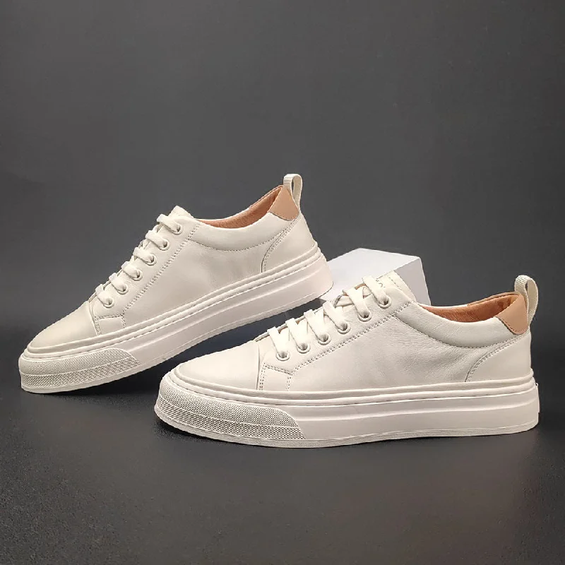 Outdoor Sneakers Collection Men Fashion Minimalist Leather Casual Court Sneakers
