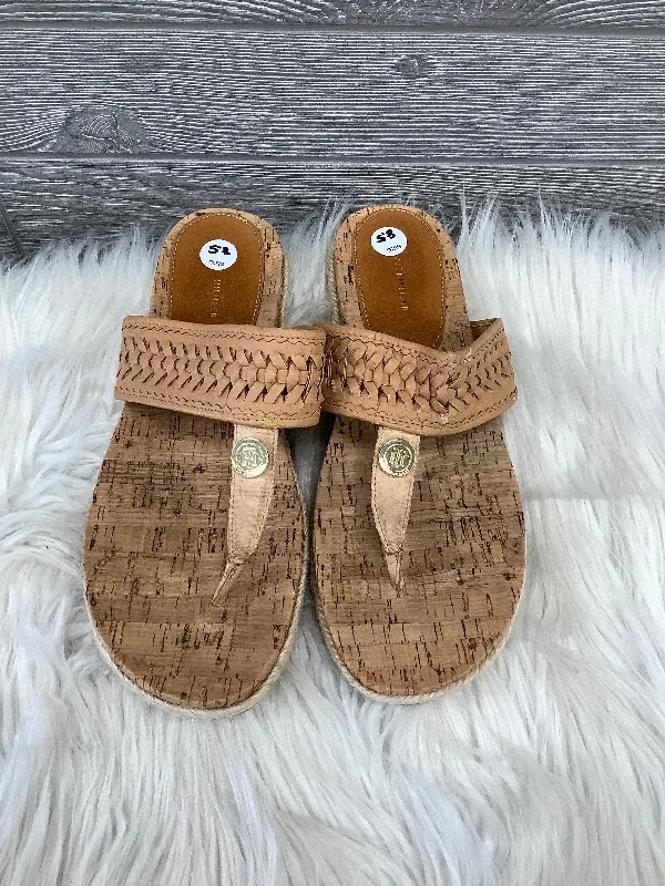 Comfortable Boots For Hiking Sandals Flip Flops By Tommy Hilfiger In Brown, Size: 8.5