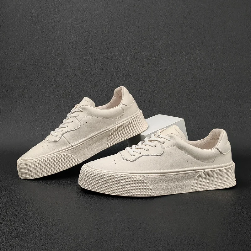 Comfortable Winter Sneakers Men Minimalist Leather Flat Casual Sneakers
