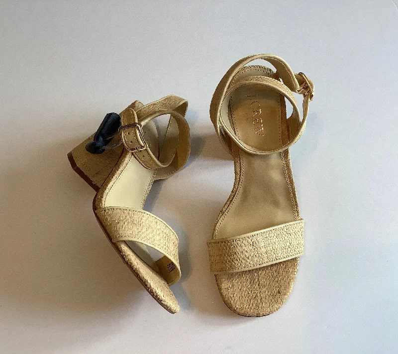 Casual Snow Shoes Sandals Heels Block By J. Crew In Tan, Size: 6