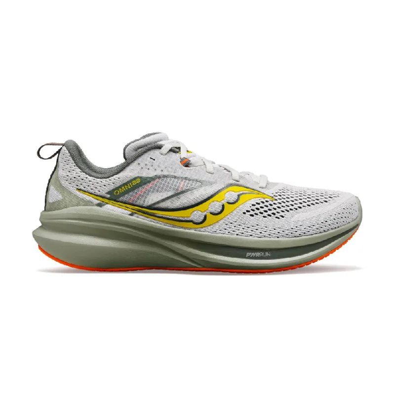 Designer Sneakers For Sale Saucony Men's Omni 22 - Fog/Bough (Wide Width)