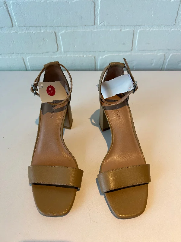 Sporty Casual Boots Sandals Heels Block By Nordstrom In Tan, Size: 5