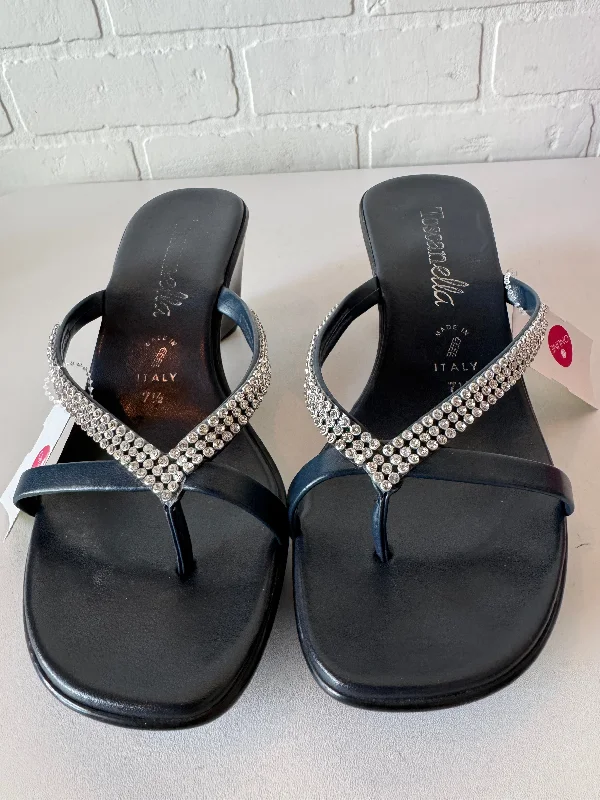 Comfortable Snow Sneakers Sandals Heels Block By Cmc In Blue, Size: 7.5