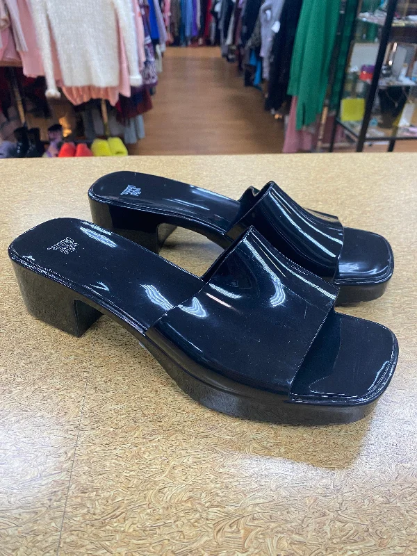 Comfortable Dress Flats Sandals Heels Block By Wild Fable In Black, Size: 10