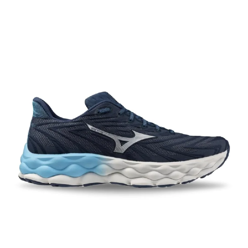 Cozy Indoor Slippers Mizuno Men's Wave Sky 8 - Blue Wing Teal/Silver