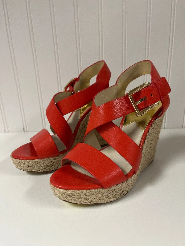 Durable Sports Sneakers Sandals Heels Wedge By Michael By Michael Kors In Red, Size: 7
