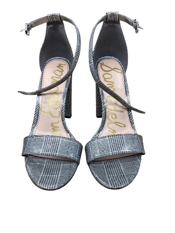 Luxury Sneakers For Sale Sandals Heels Block By Sam Edelman In Plaid Pattern, Size: 9