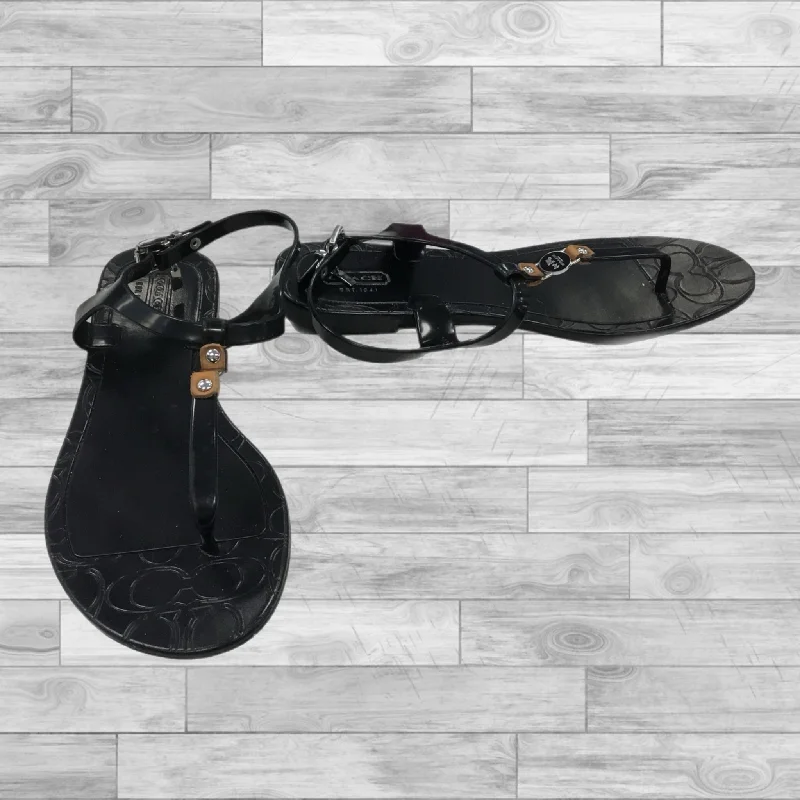 Casual Booties For Sale Sandals Designer By Coach In Black, Size: 7