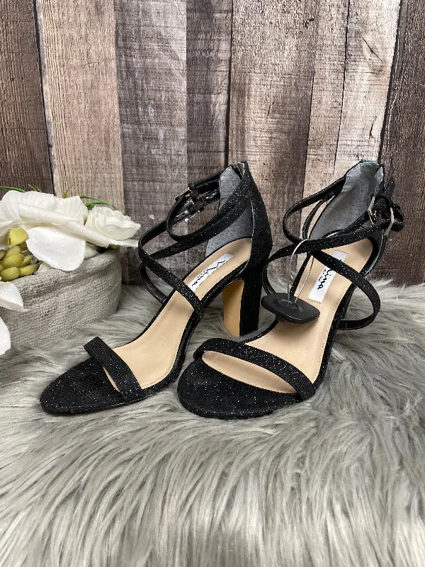 Fashionable Sneakers Collection Sandals Heels Block By Nina In Black, Size: 8.5