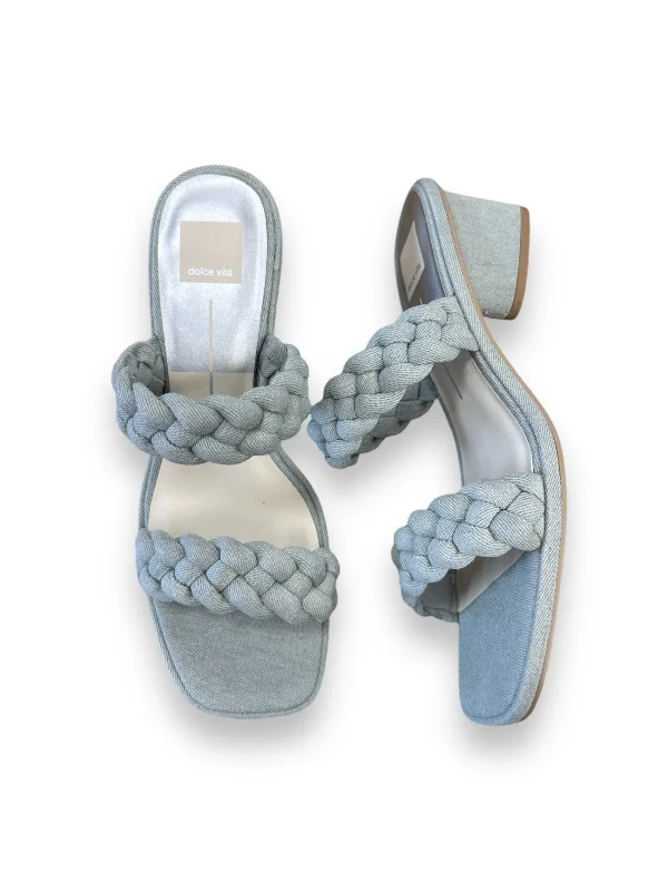 Warm Hiking Boots Sandals Heels Block By Dolce Vita In Blue, Size: 10