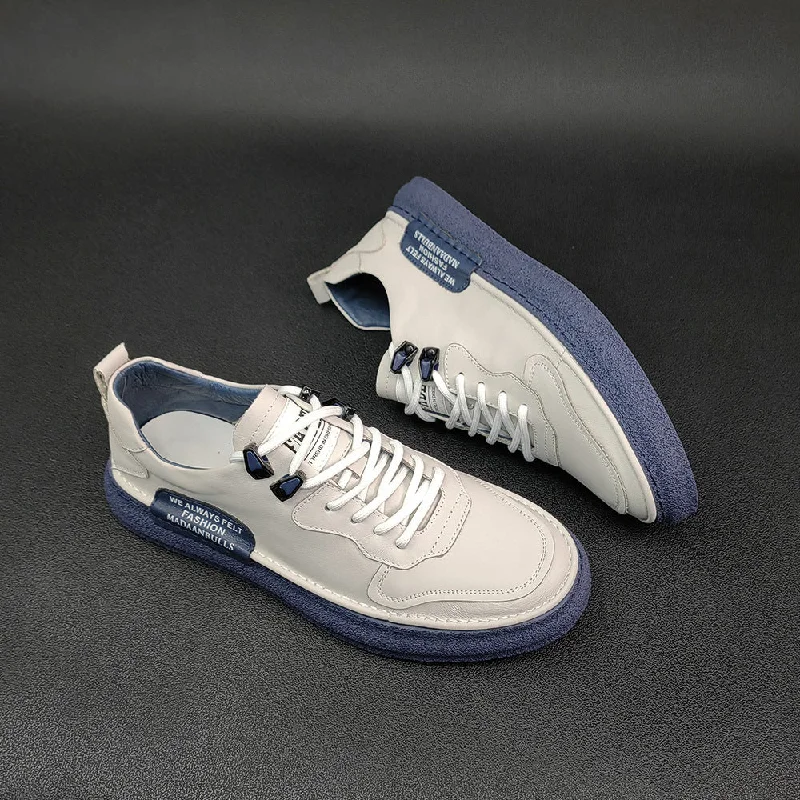 Designer Hiking Boots Men Fashion Leather Flat Casual Sneakers