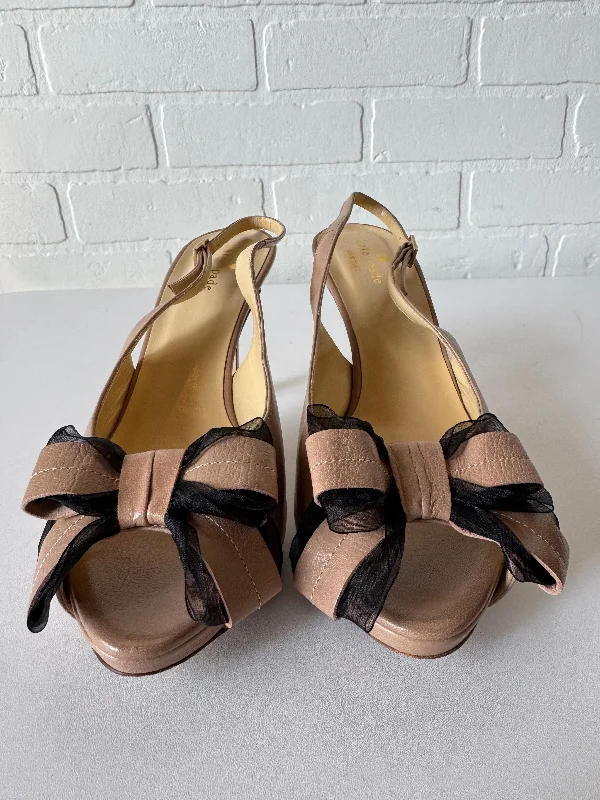 Breathable Sports Shoes Sandals Designer By Kate Spade In Brown, Size: 8.5
