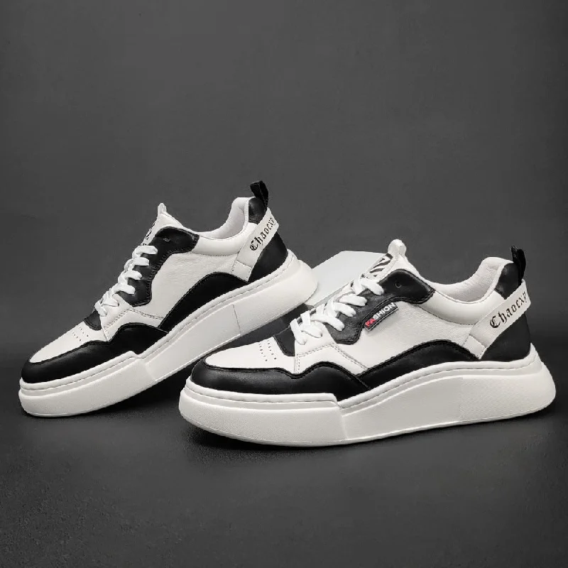 Comfortable Snow Sneakers Men Fashion Breathable Patchwork Leather Casual Sneakers