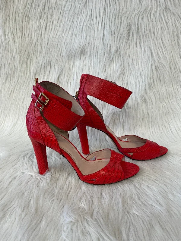 Comfortable Athletic Shoes Sandals Heels Block By Vince Camuto In Red, Size: 10
