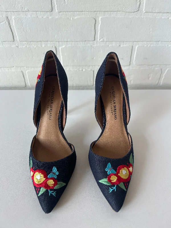 Casual Running Sneakers Sandals Heels Stiletto By Christian Siriano For Payless In Blue & Red, Size: 6