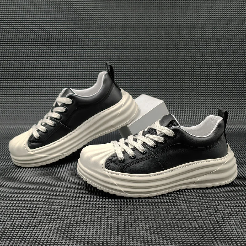 Outdoor Work Boots Men Fashion Leather Shell Toe Casual Sneakers