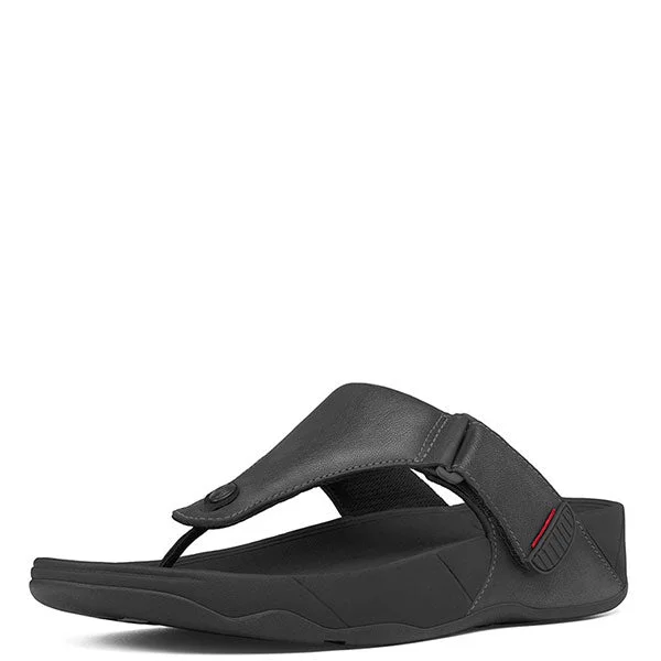 Stylish Work Sneakers FitFlop Men's Trakk II Sandals - All Black