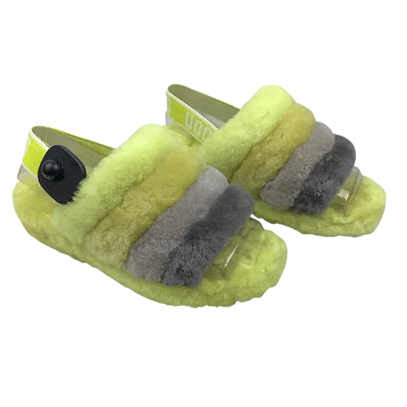 Trendy High Heels For Sale Sandals Designer By Ugg In Yellow, Size: 6