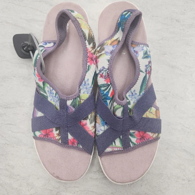 Comfortable Snow Sneakers Sandals Heels Wedge By Easy Spirit In Multi-colored, Size: 10