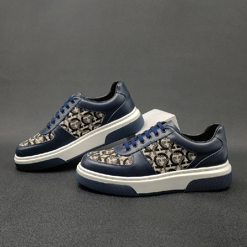 Casual Booties For Sale Men Fashion Leather Flat Casual Sneakers