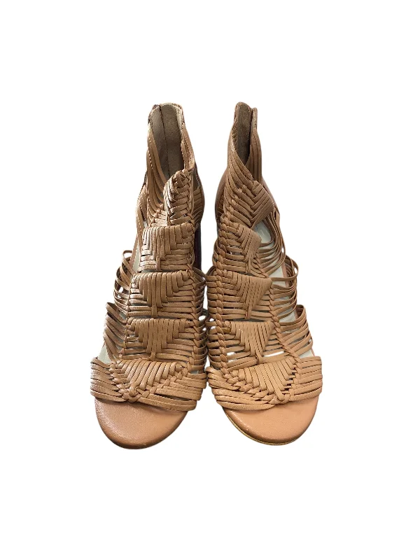 Trendy Boots For Winter Sandals Heels Block By 1.state In Brown, Size: 7