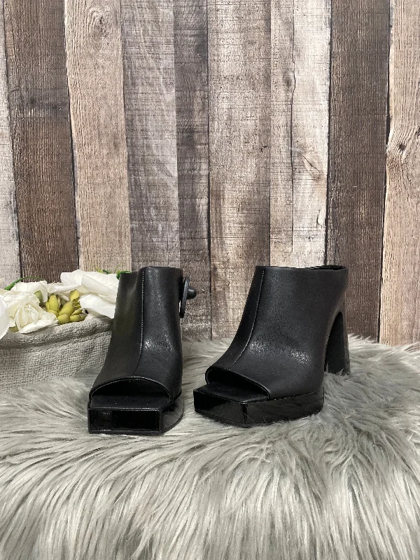 Slip-On Winter Shoes Sandals Heels Block By Dkny In Black, Size: 8.5