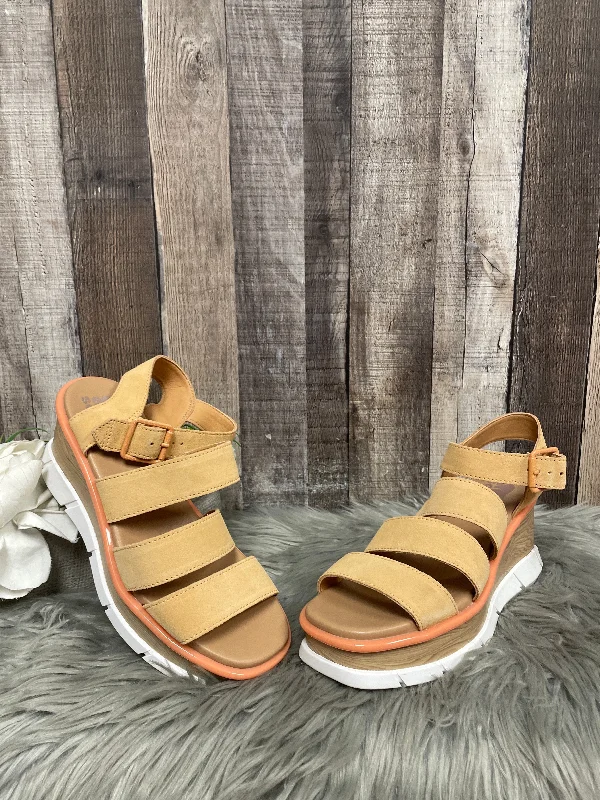 Casual Snow Shoes Sandals Heels Wedge By Sorel In Coral, Size: 8.5
